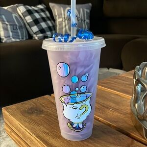 Purple Chip Character Tumbler with Straw